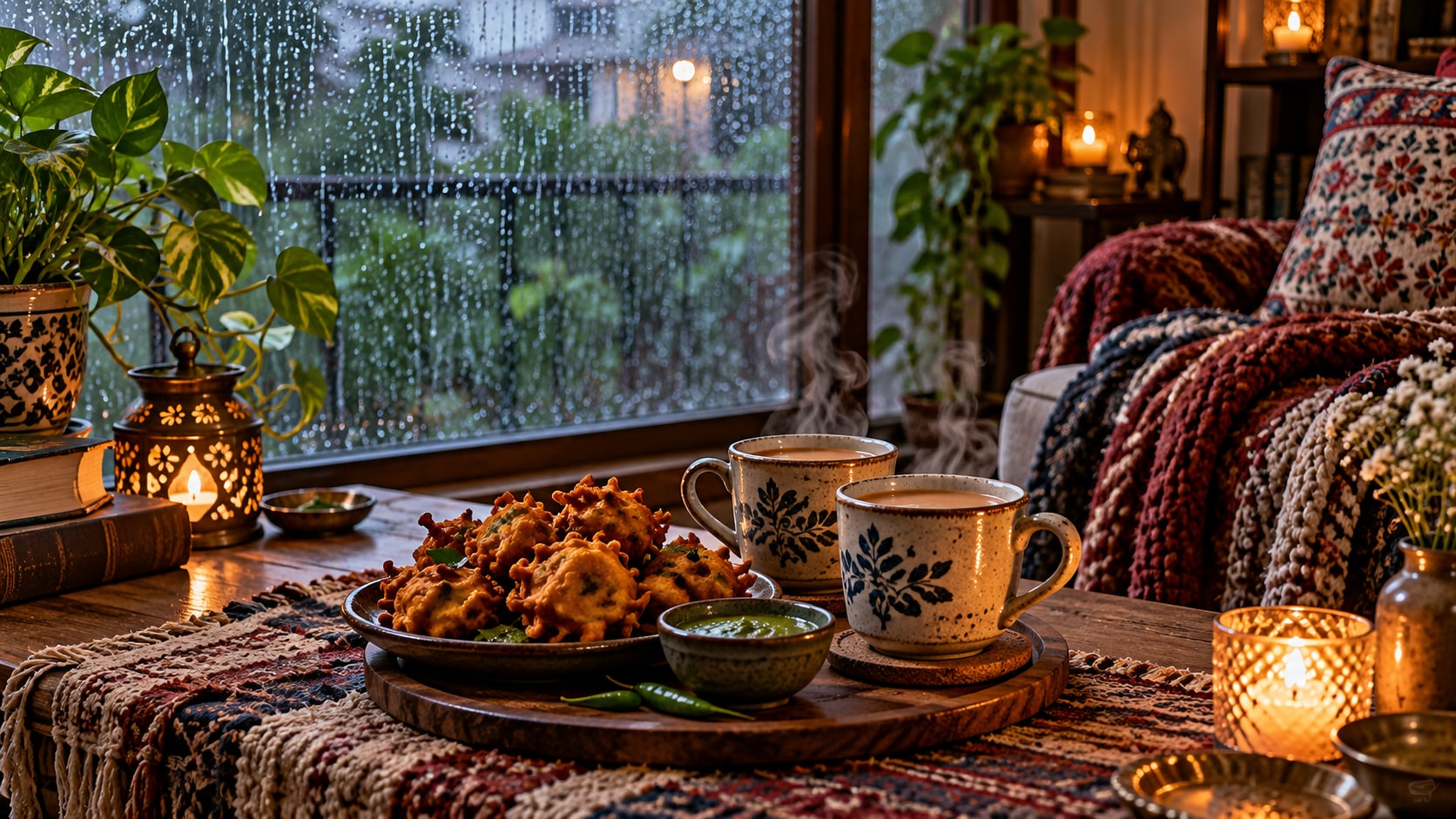 GPT Image 2 creating controlled monsoon indoor cozy prompt detail
