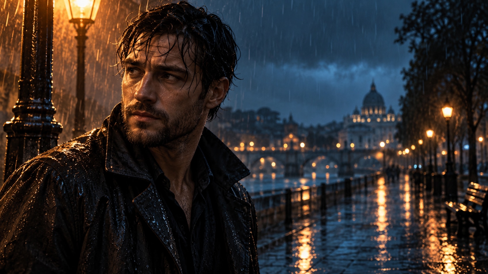 Filmora AI image generator creating monsoon male portrait prompt visuals