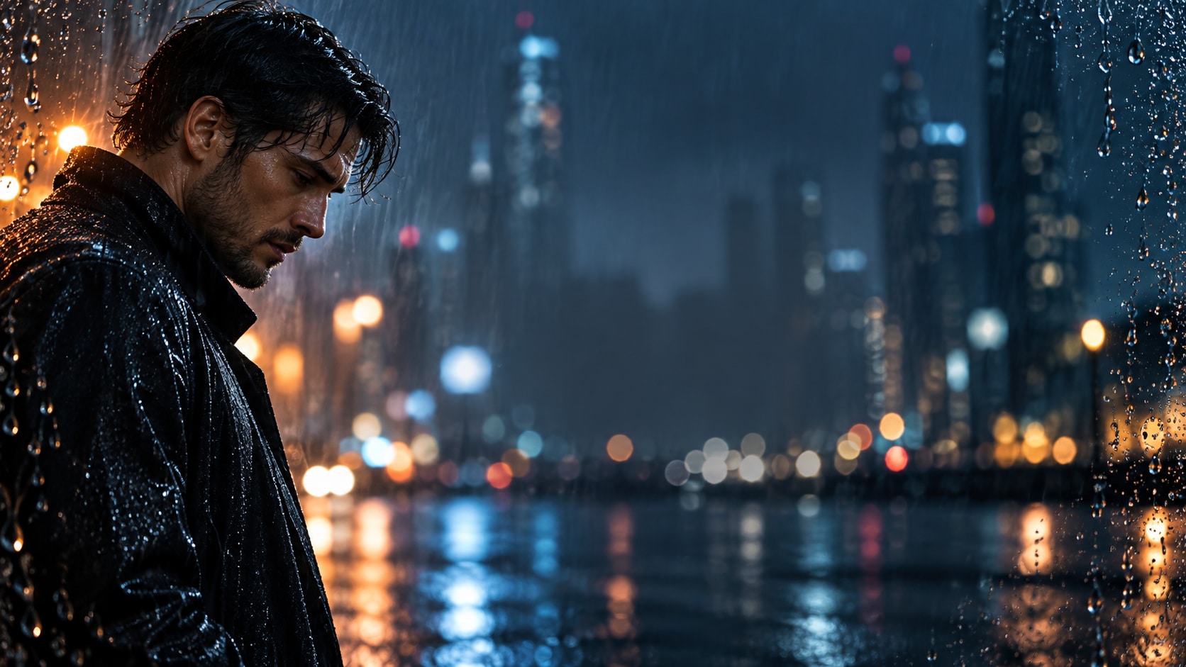 monsoon male portrait prompt still image converted into video in Filmora