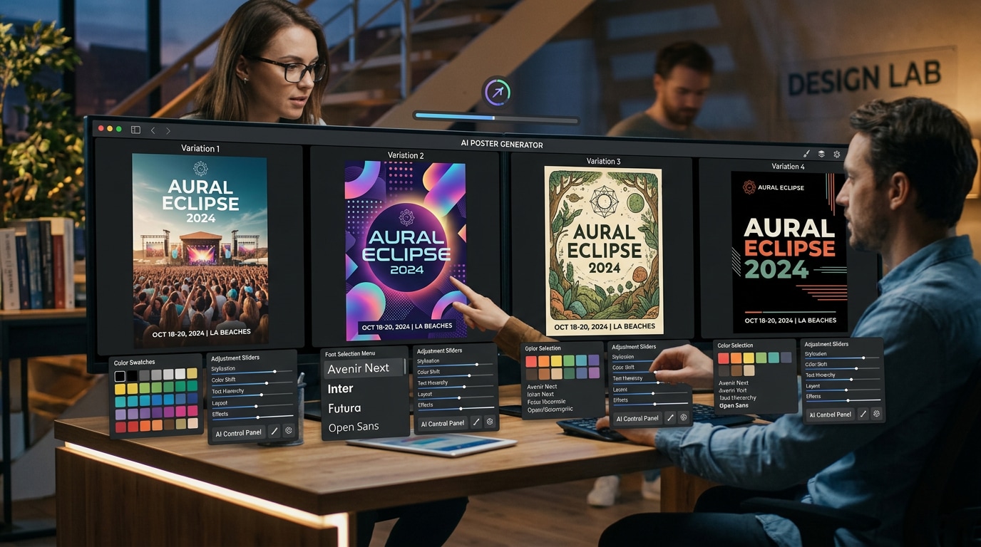 Tailor music festival poster prompts for different AI generators
