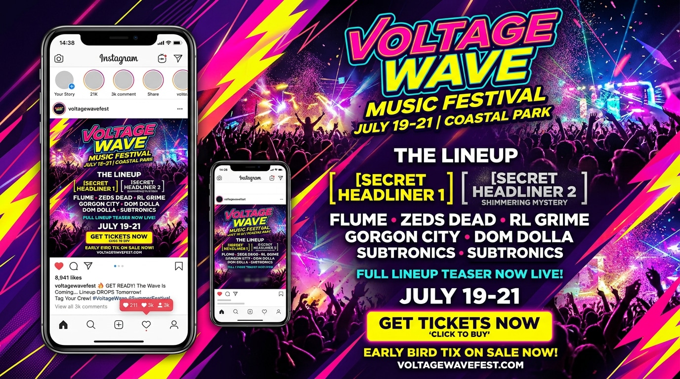 Maximize ticket sales with AI-generated music festival posters