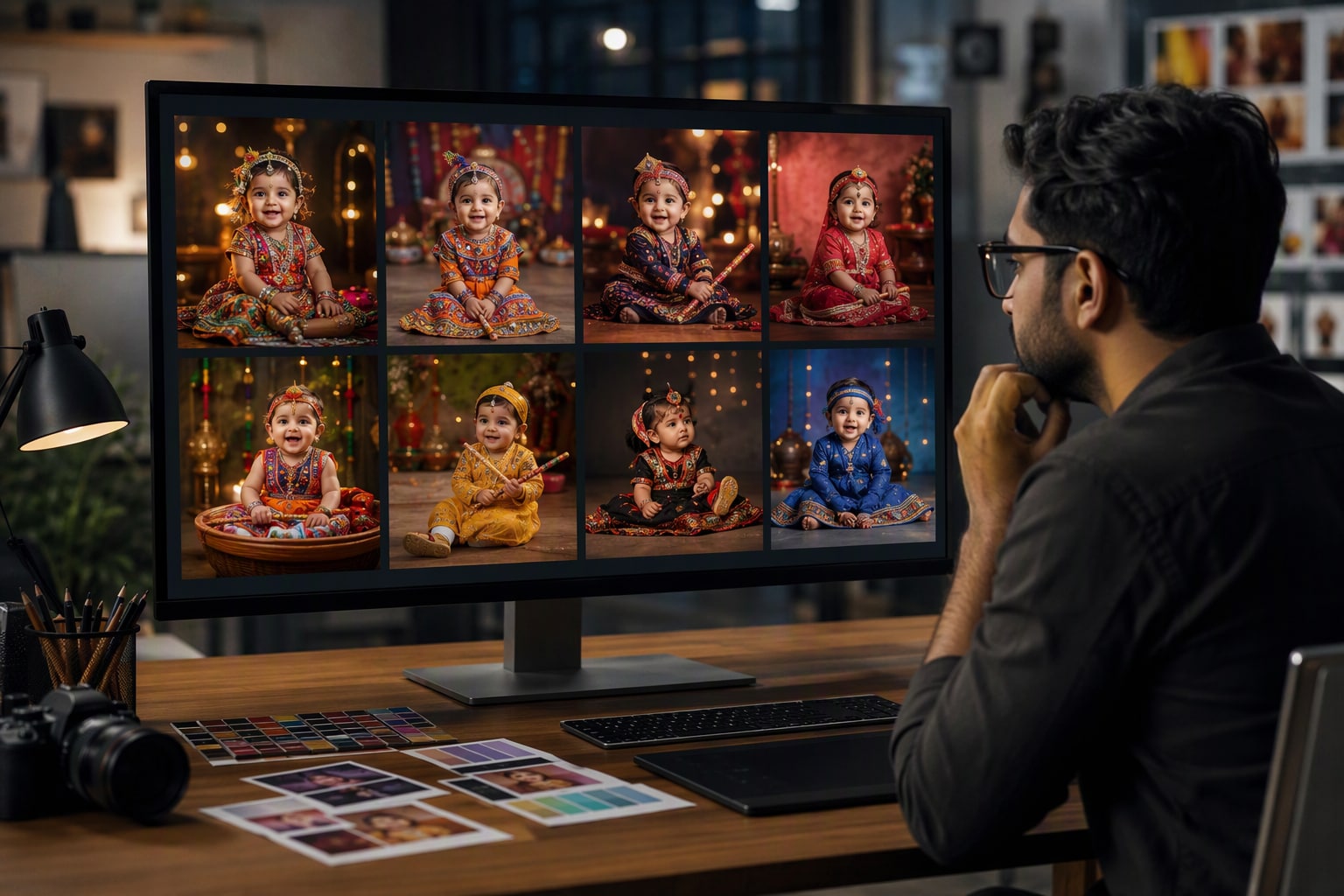 Nano Banana creating alternate Navratri baby prompt variants