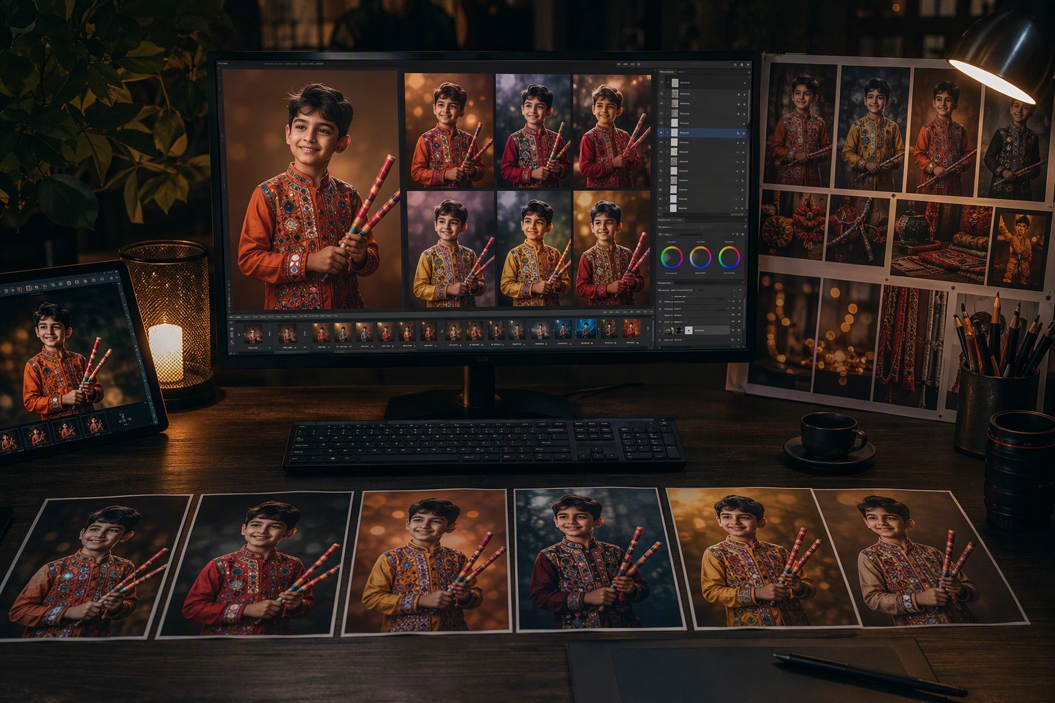 GPT Image 2 creating controlled Navratri boy prompt detail