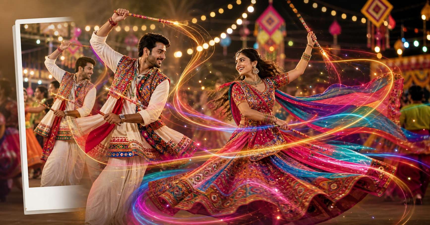 Create dynamic Dandiya video animations in Filmora