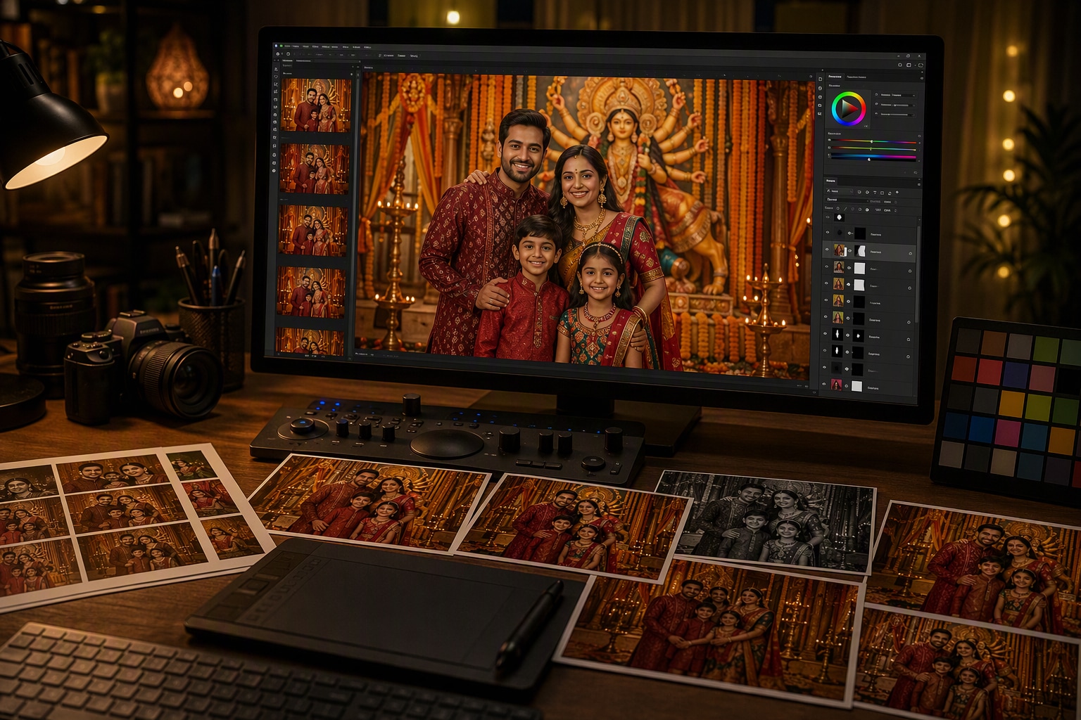 GPT Image 2 creating controlled Navratri family prompt detail