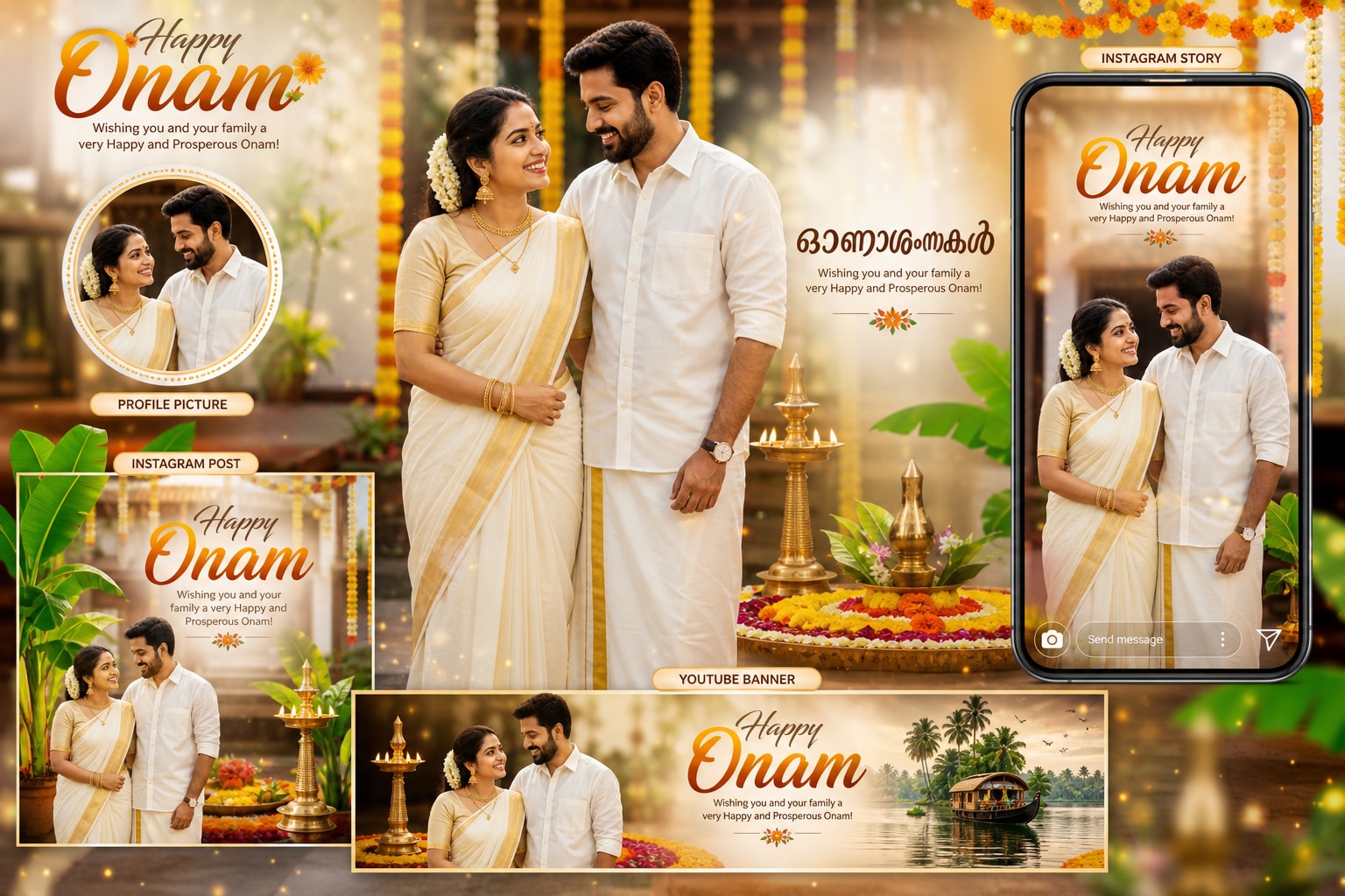 Effortless social media formats for onam couple prompts
