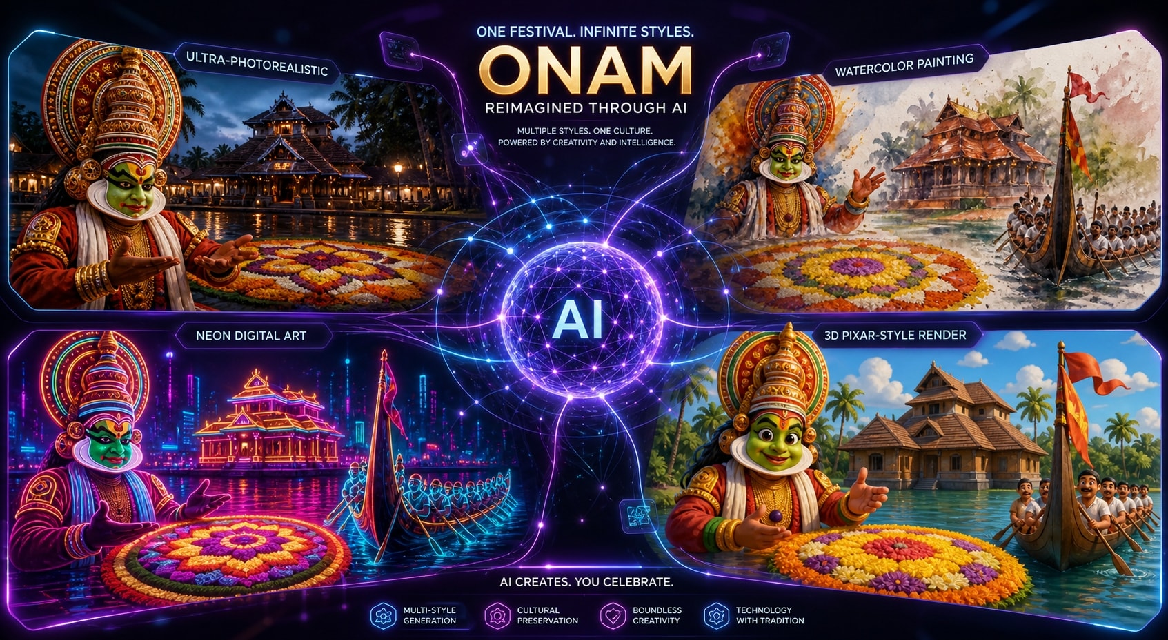 AI-powered onam poster making prompt engine