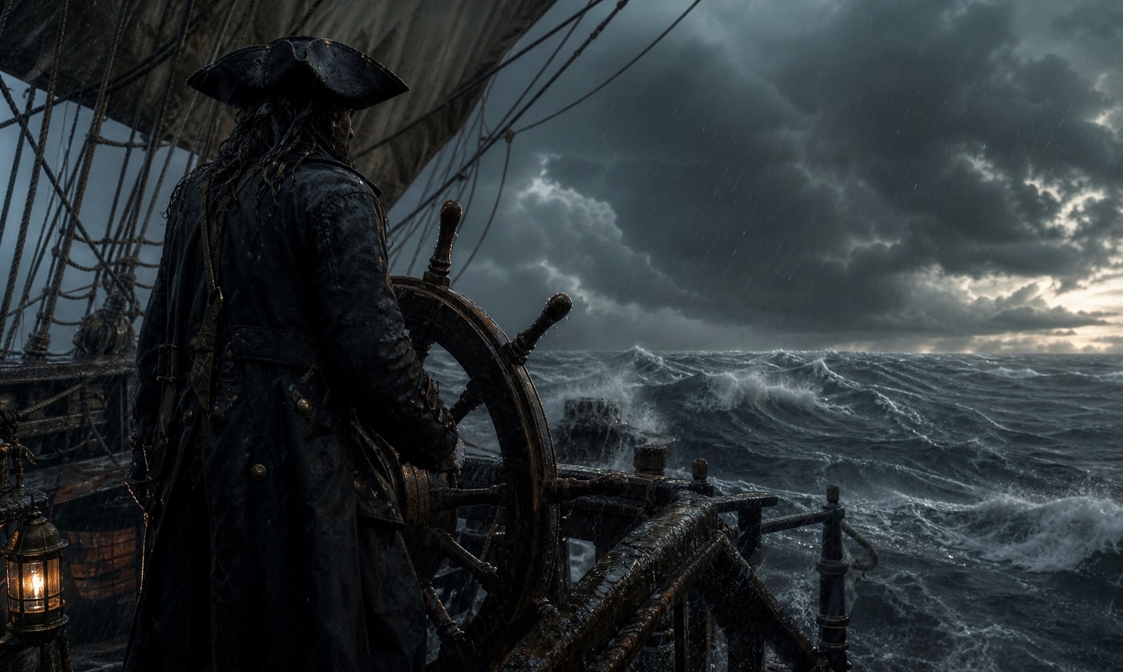 Cinematic pirates of the caribbean look prompt visual