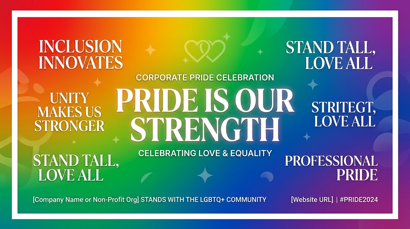 Perfect text rendering for custom Pride Month messages