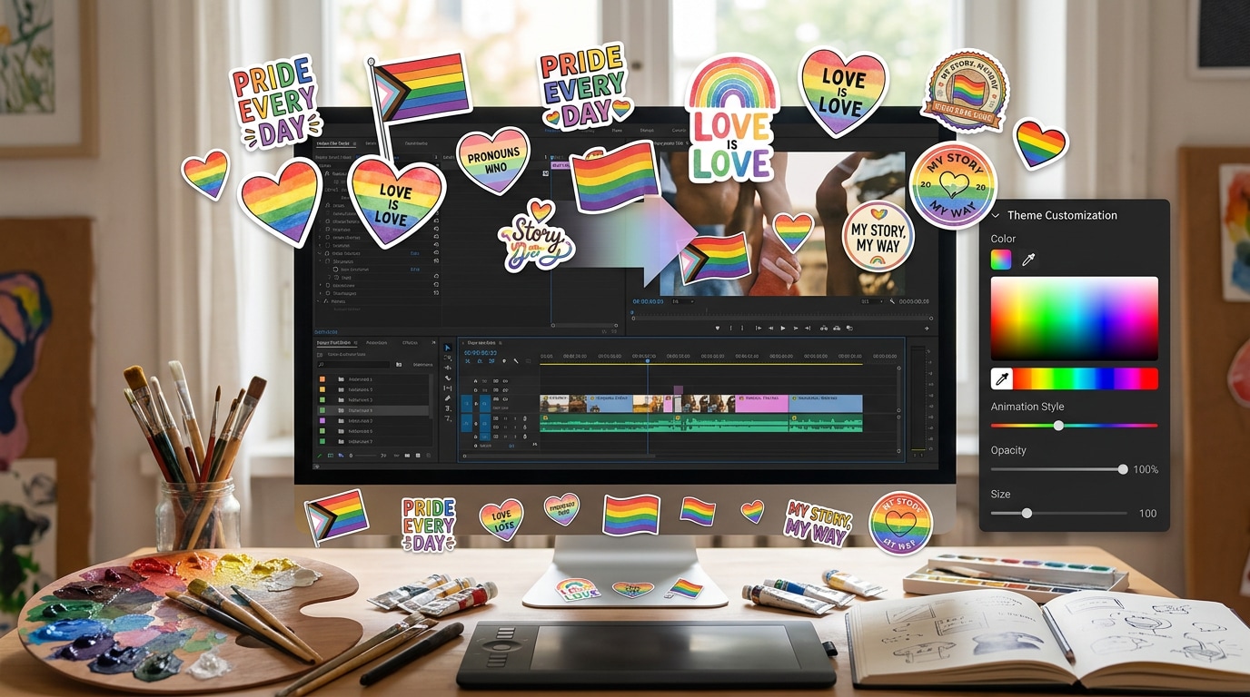 Customize storytelling with lgbtq stickers