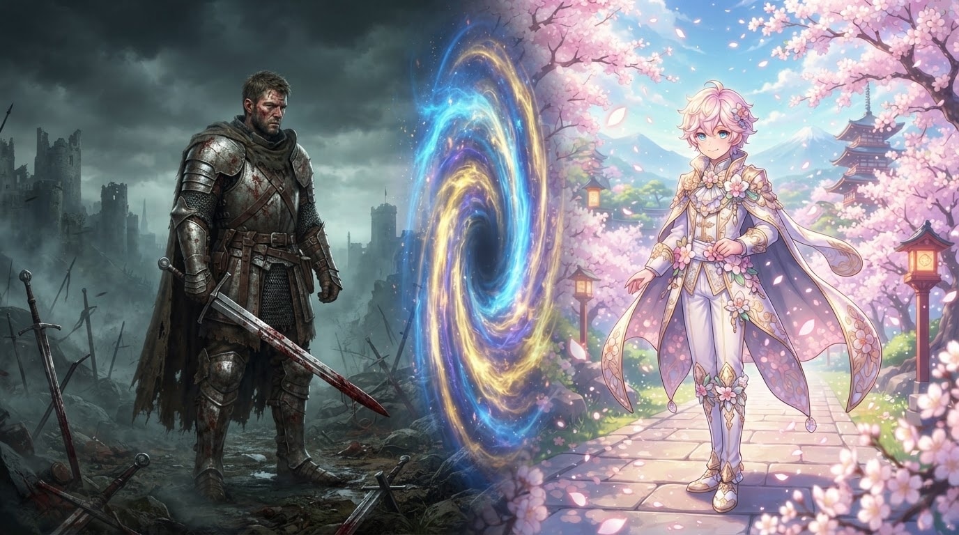 Customize medieval and anime prince prompt eras