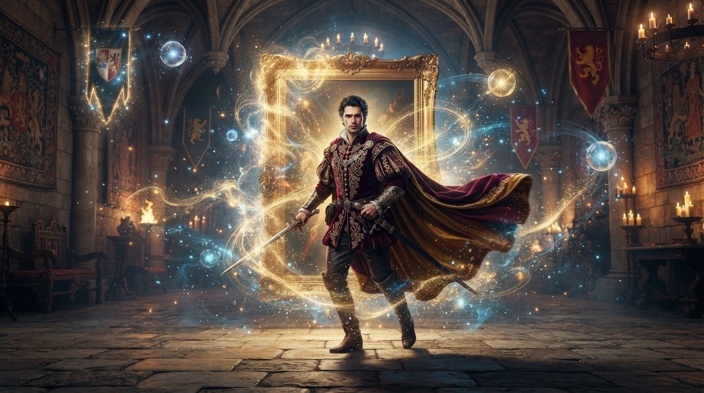 Animate your AI generated prince portrait prompt