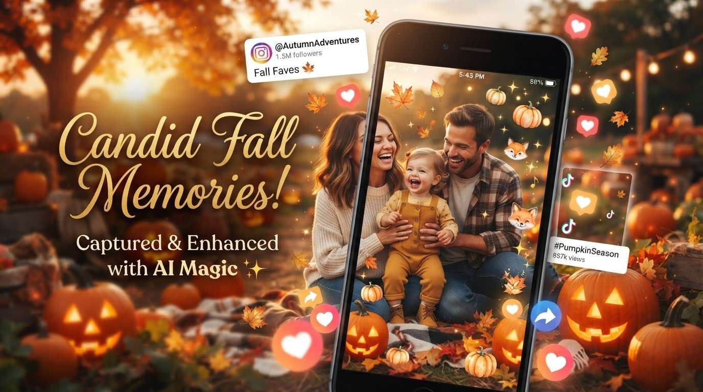 Elevate social media posts with fall family photos