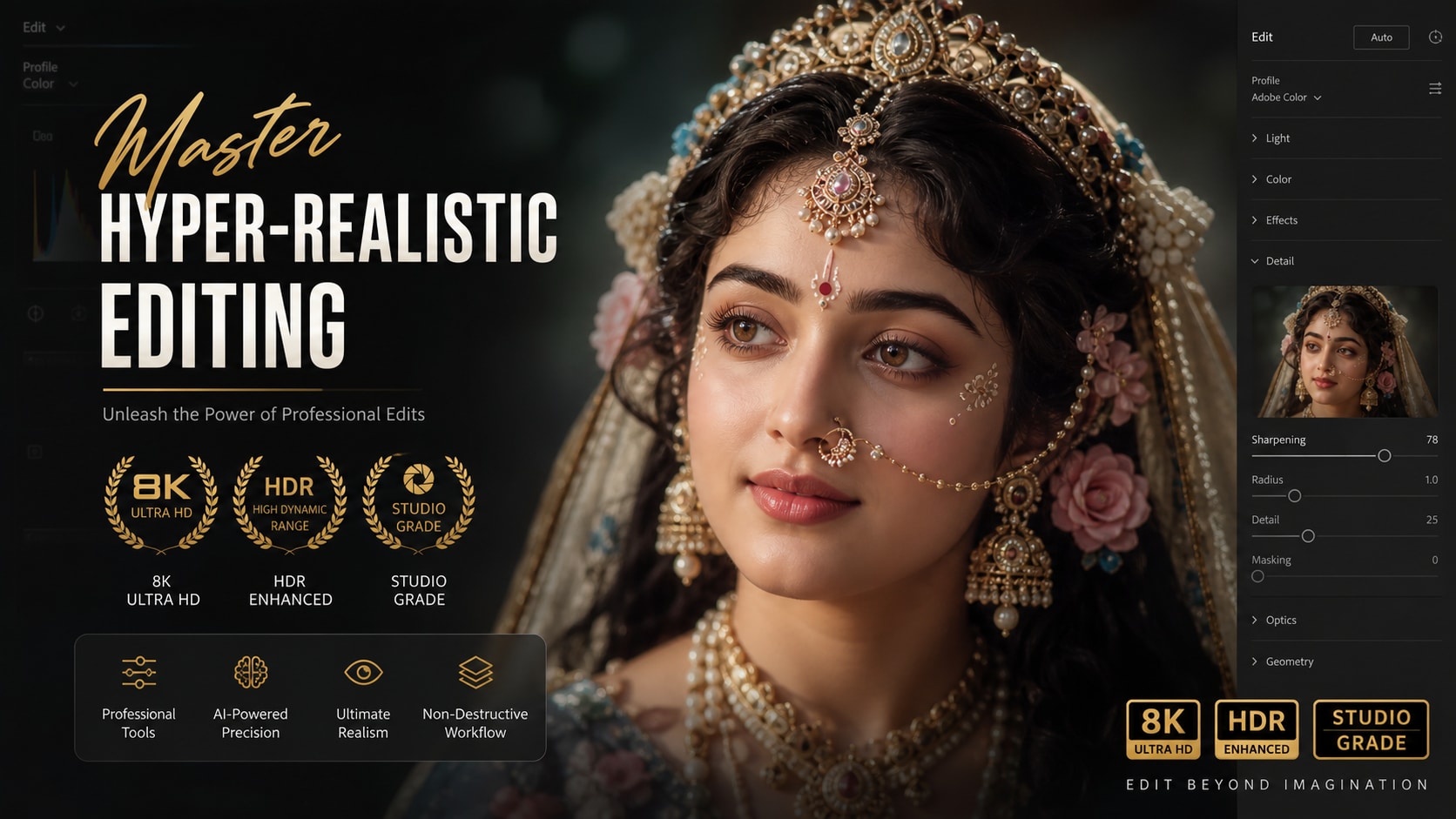 Master hyper-realistic editing with radha rani prompt