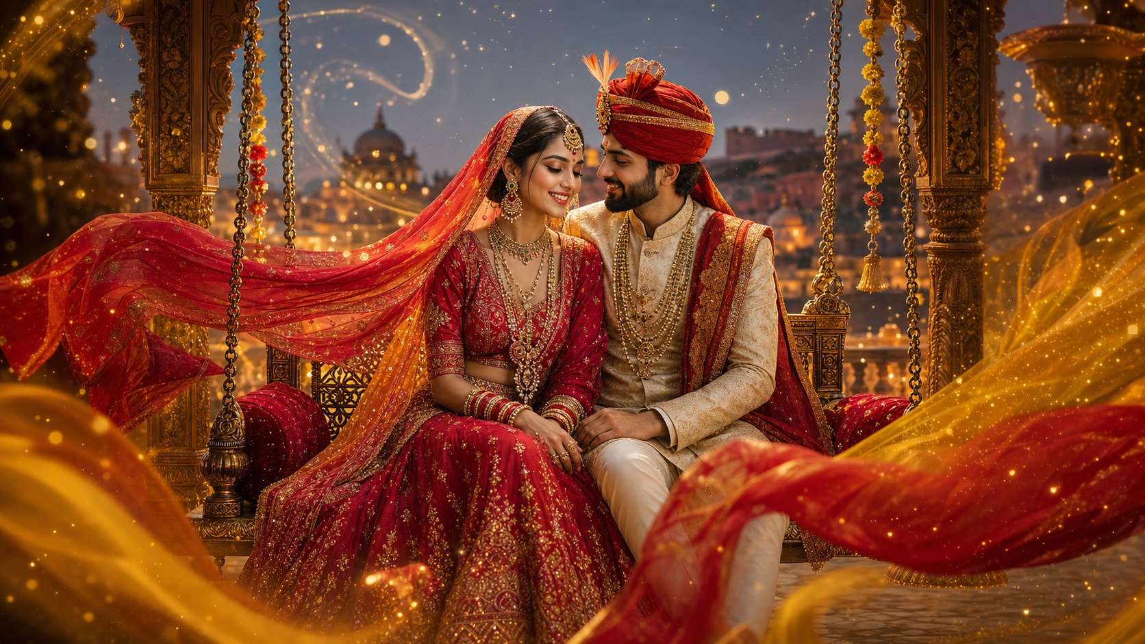Advanced AI models for rajasthani couple prompt ai photo