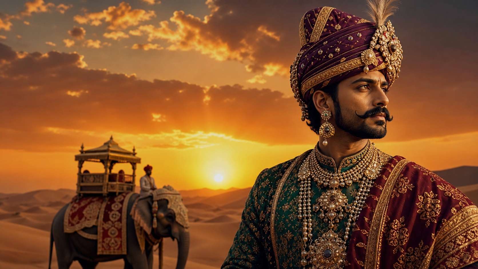Generate stunning royal rajasthani portraits