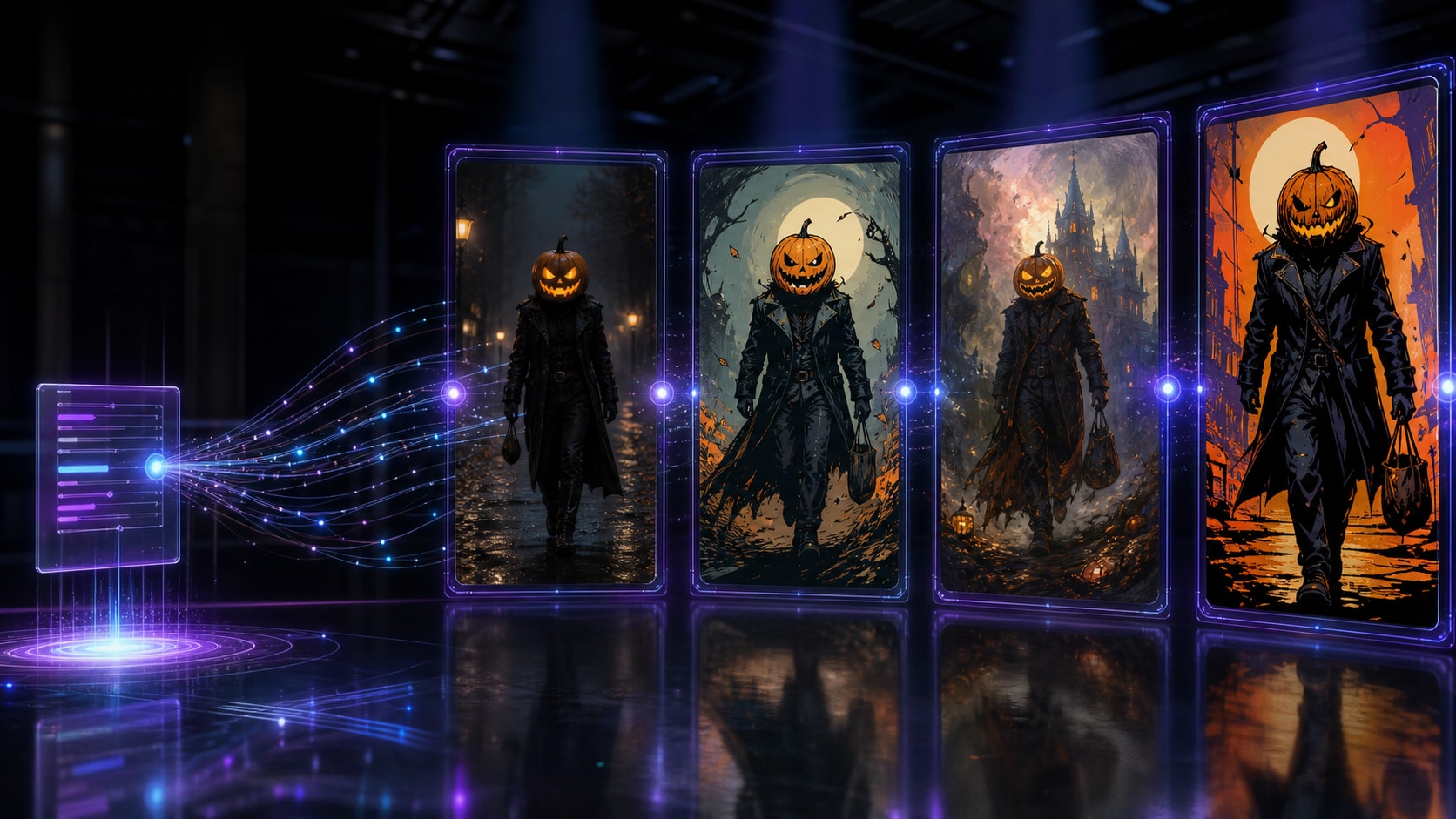Cutting-edge AI video generation for Halloween Ramalama Costume Walk