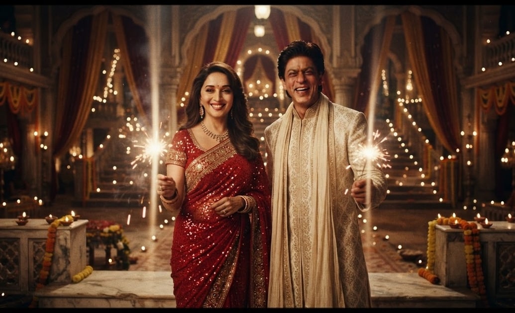 Capture the 90s cinema vibe with diwali photo prompts