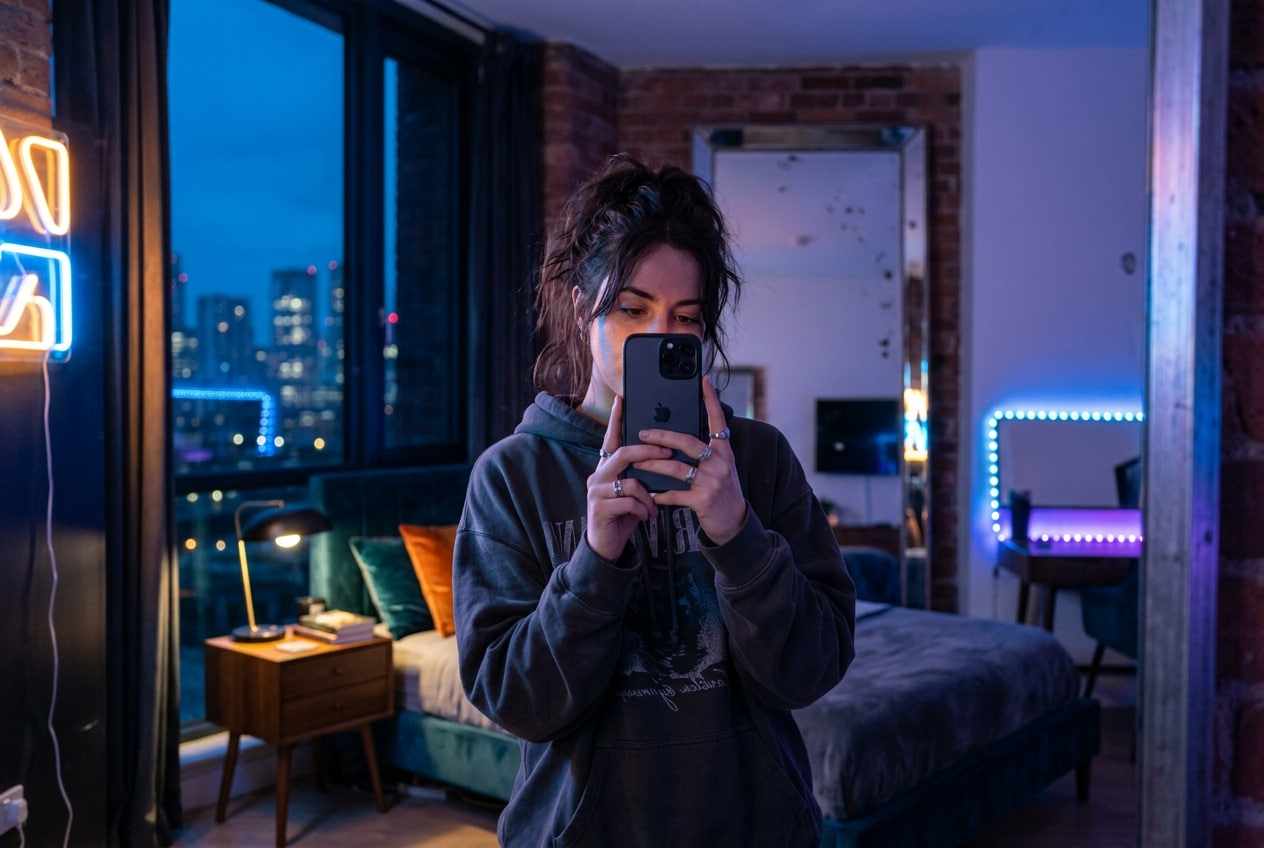 Master mirror selfie styles with AI prompts