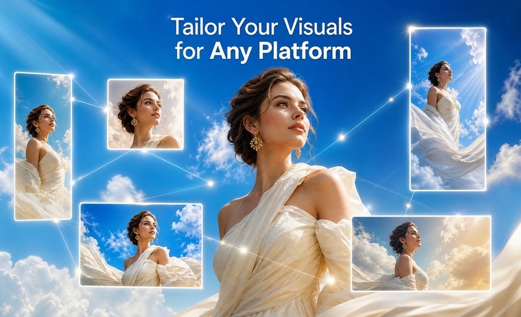 Tailor sky portrait visuals for social platforms