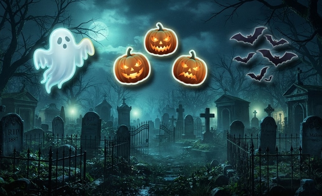 Add AI stickers to spooky halloween pictures