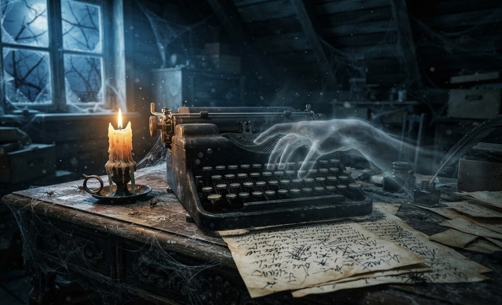 Write captions for a spooky halloween photo