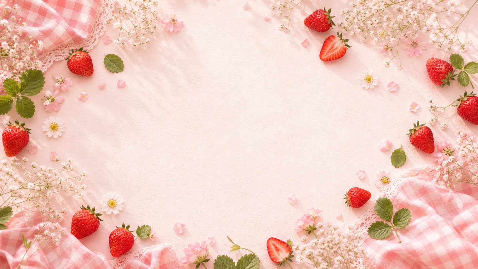 strawberry aesthetic background prompt feature image