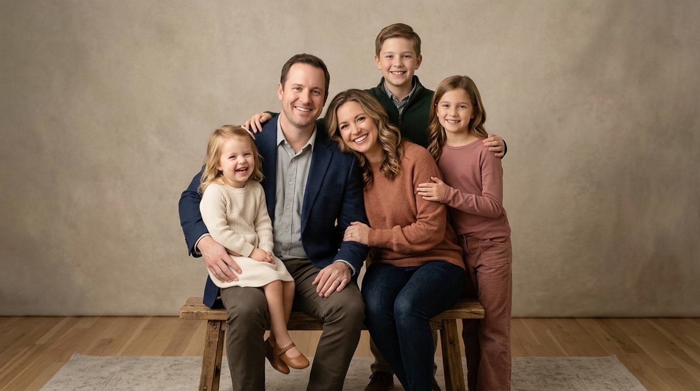 Customize your studio family portrait prompt