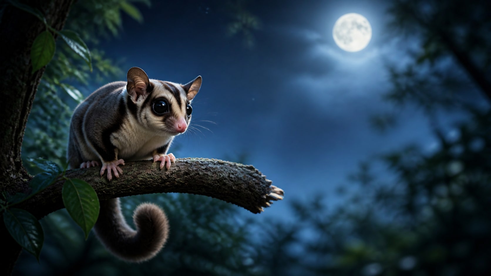 sugar glider image animated into a video asset