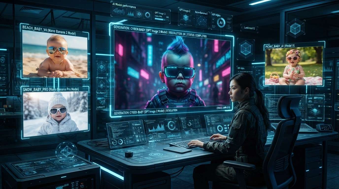 Powerful AI models for sunglasses baby generation