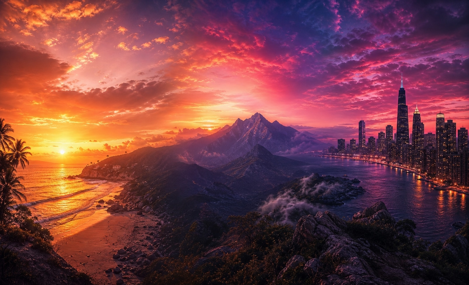 Unlock Endless Creative Variations with sunset background prompt