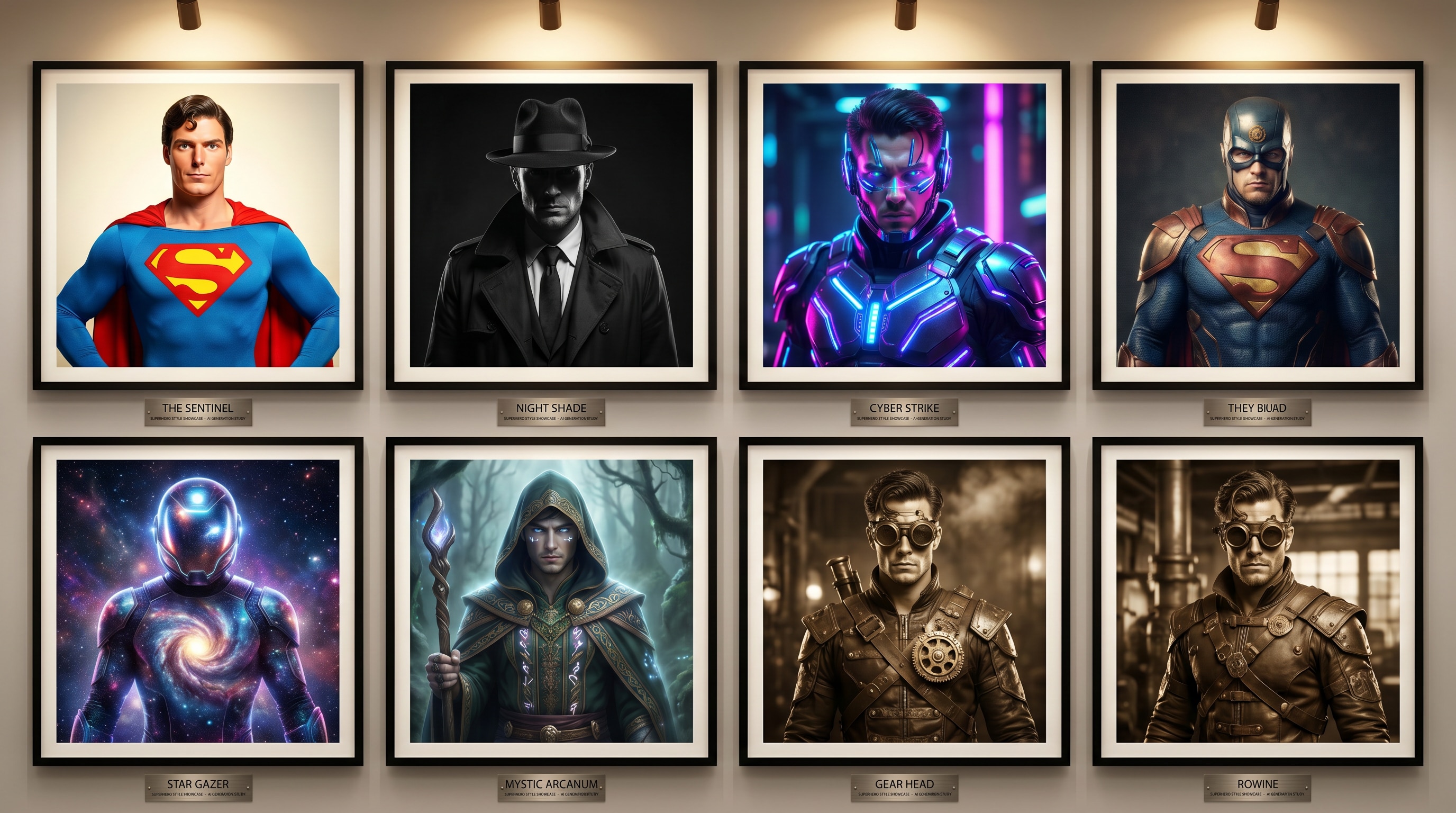 Explore diverse superhero styles with AI prompts