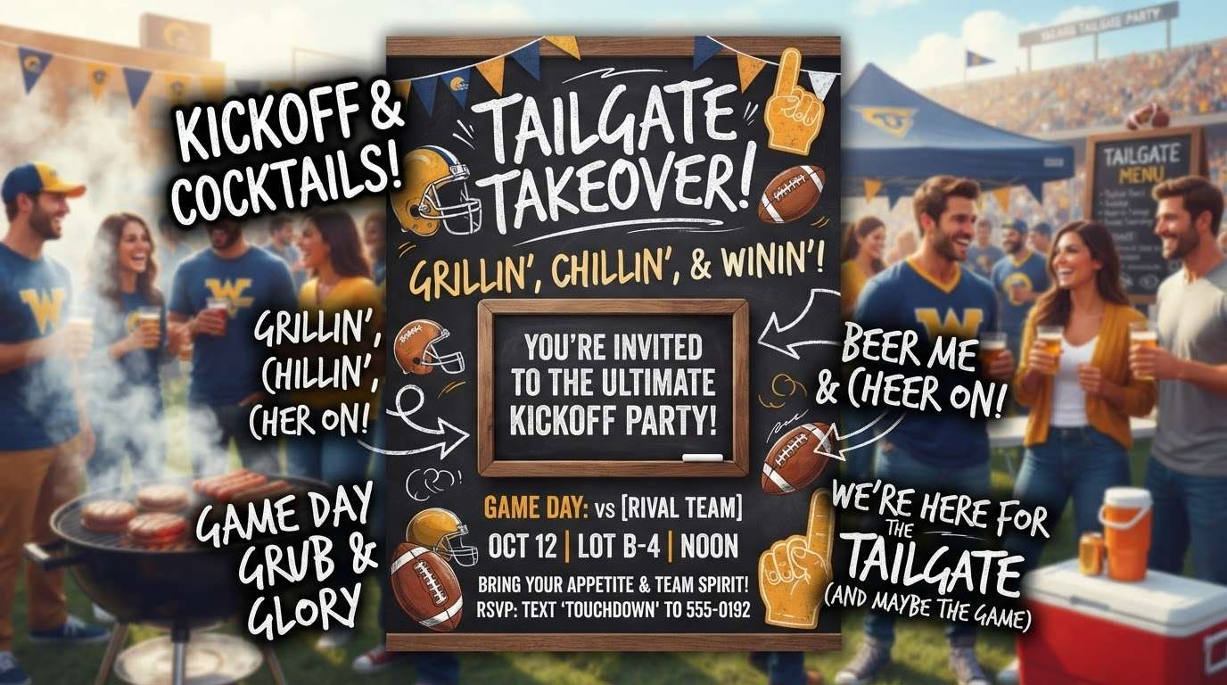 Write tailgate party text with ai copywriting
