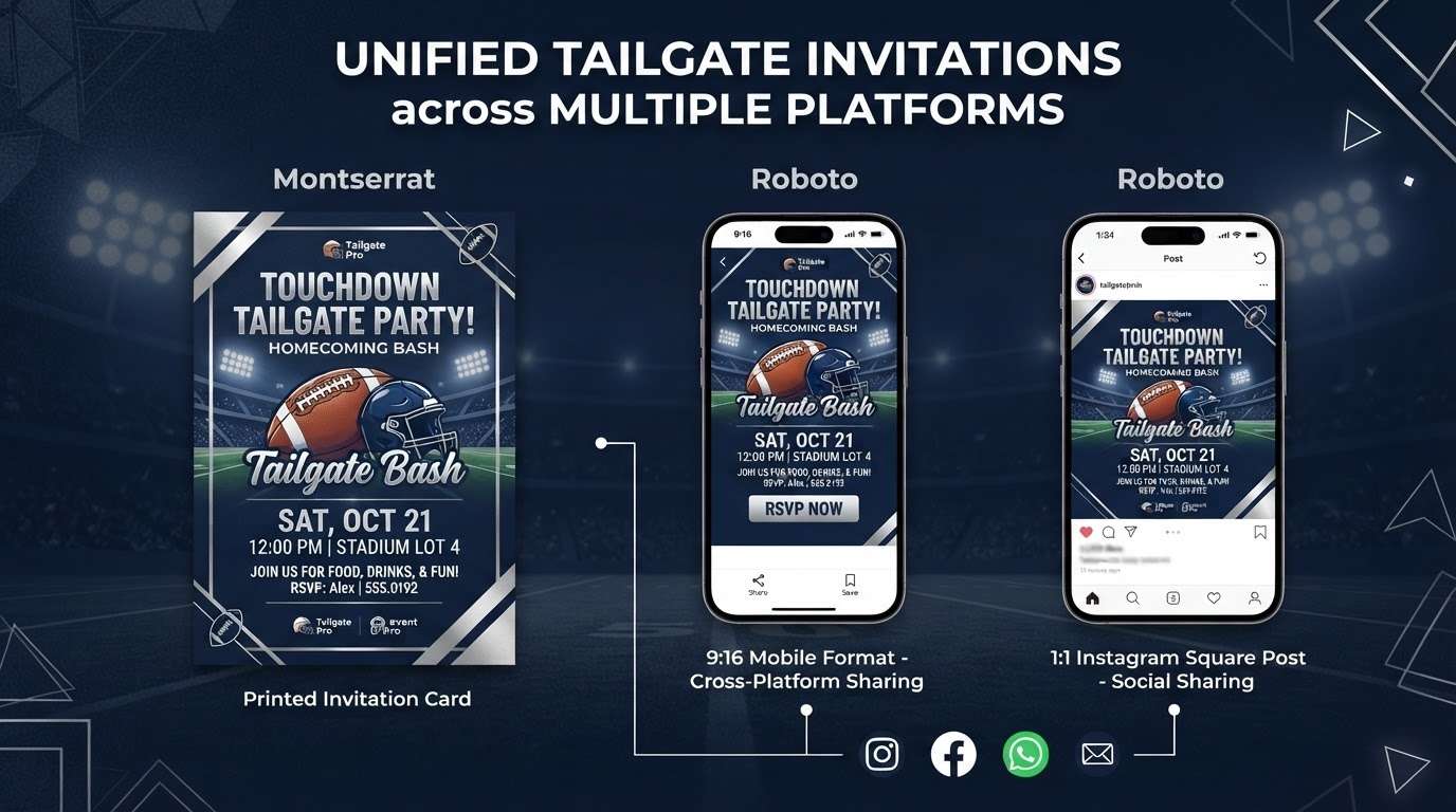 Export nfl tailgate party invites