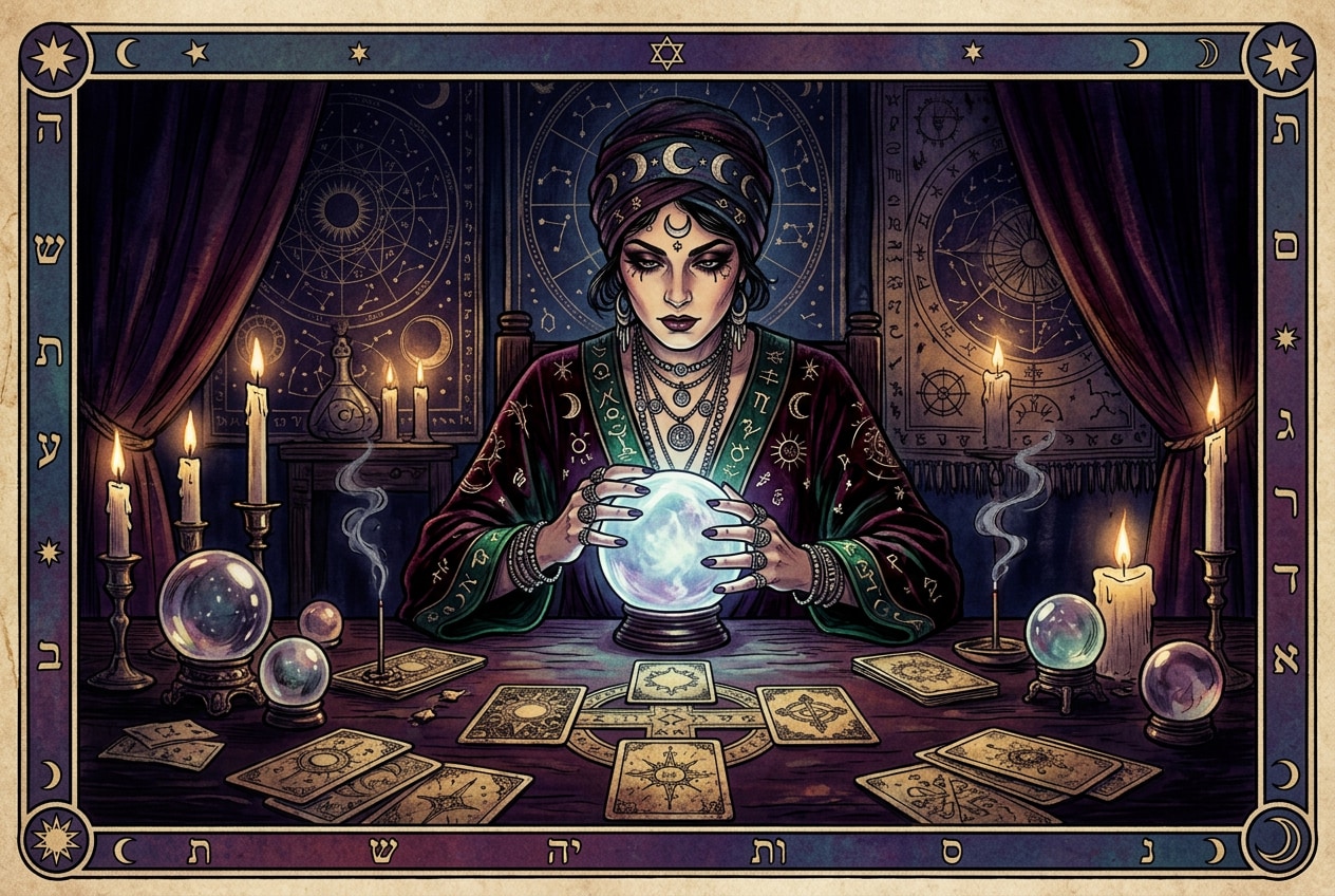 Fortune teller card style prompt edits