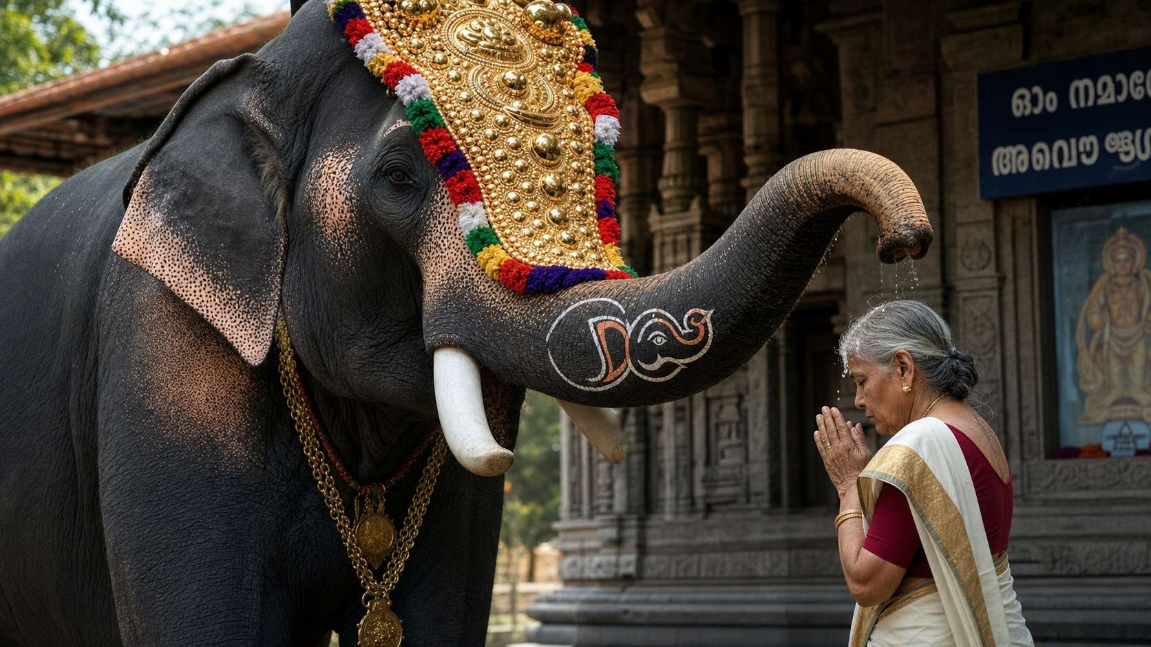 Ganesh Chaturthi AI prompt still image converted into video in Filmora
