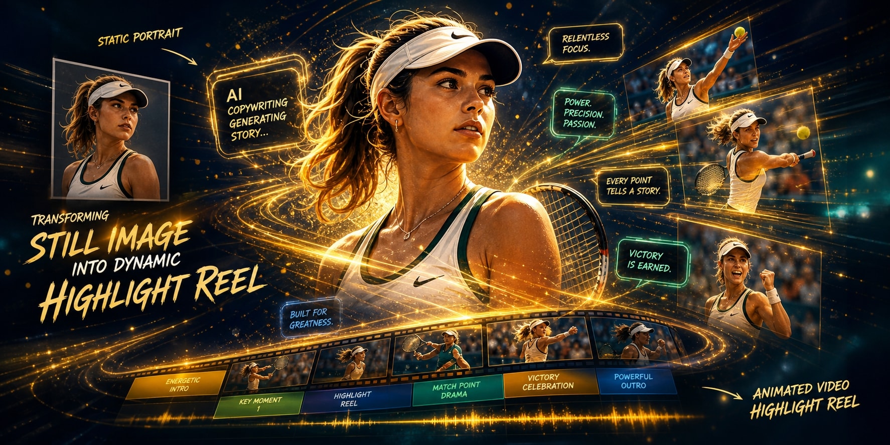 Seamlessly Animate Your Generated Tennis Photos