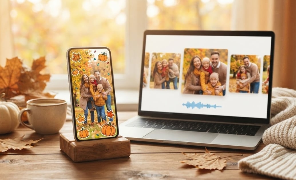 Create Thanksgiving video greetings and cards in Filmora