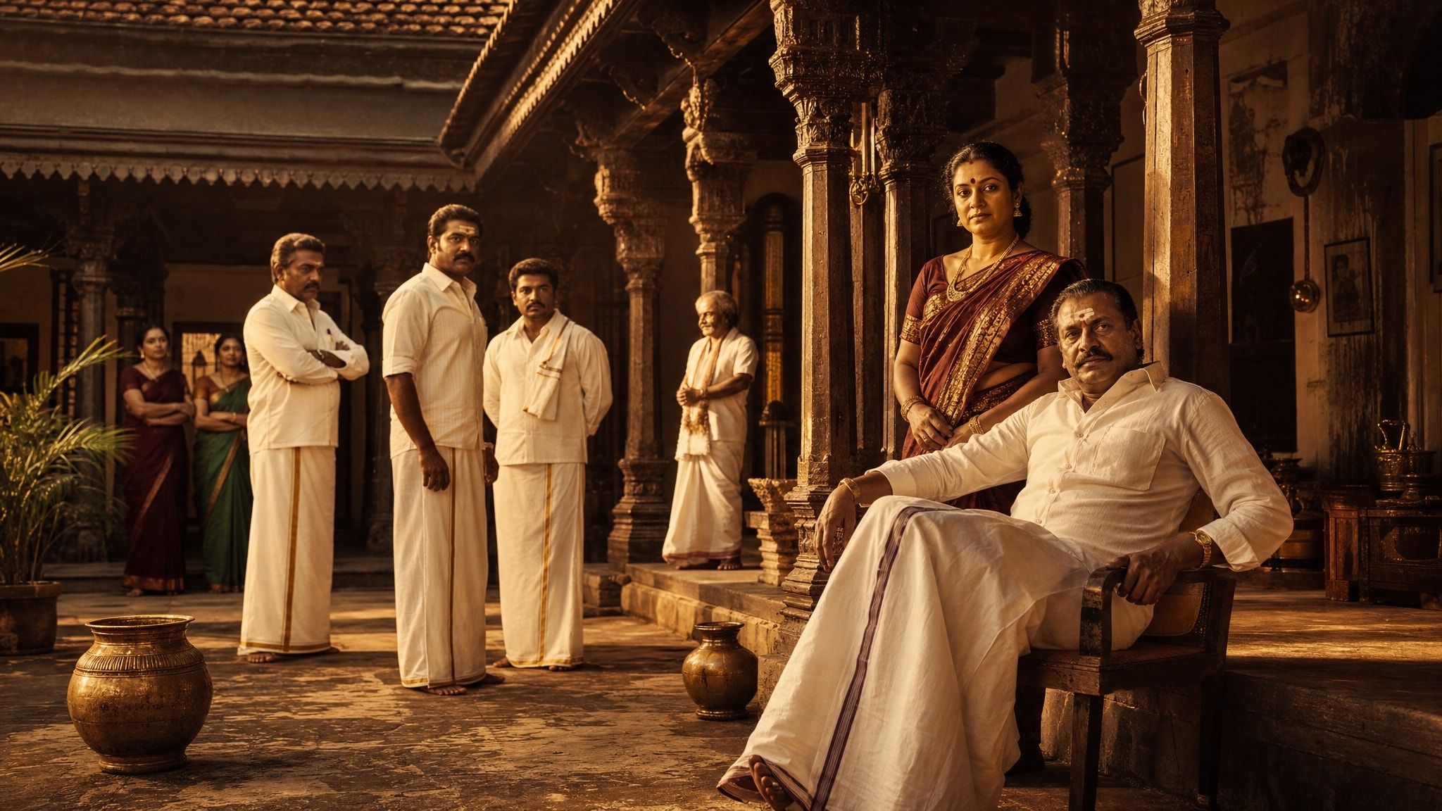 Authentic cinematic aesthetics with Thevar Magan prompts