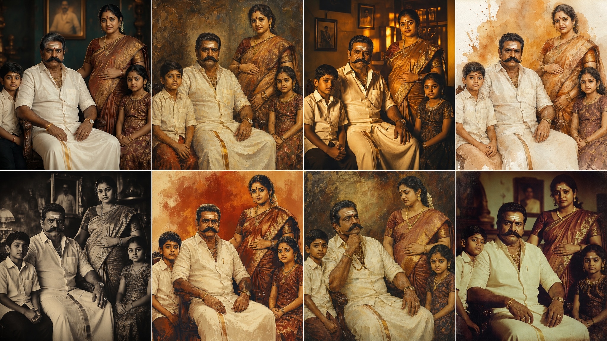 Endless creative variations for family photos