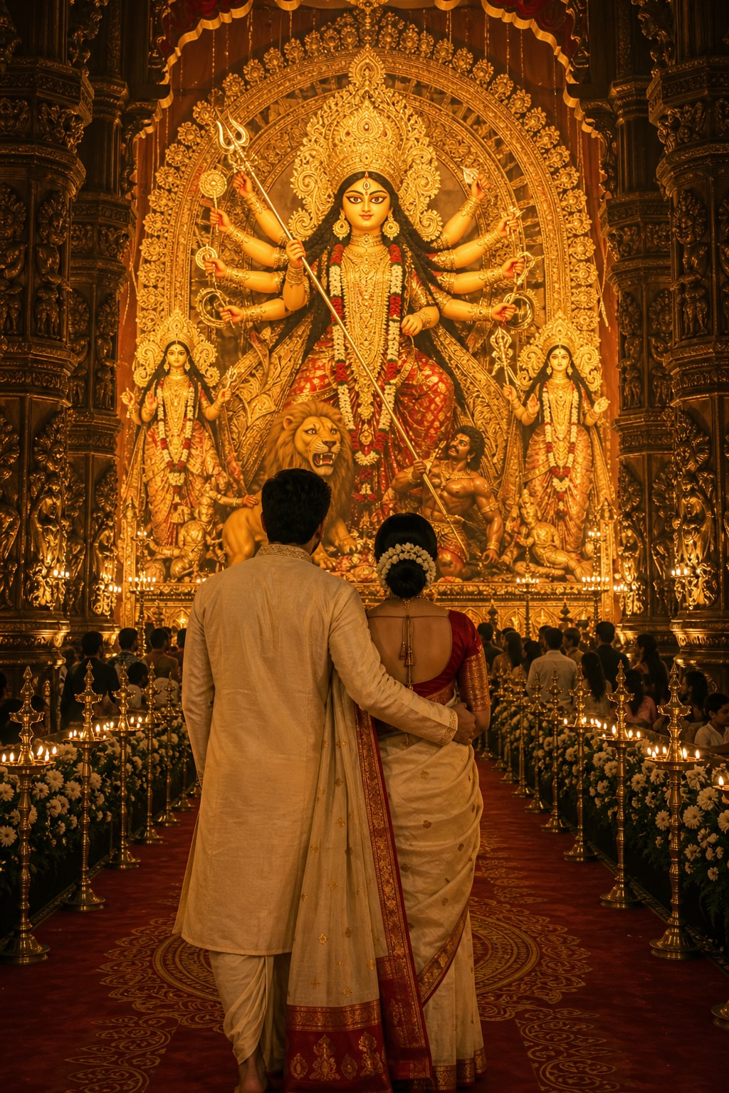 durga puja couple prompts