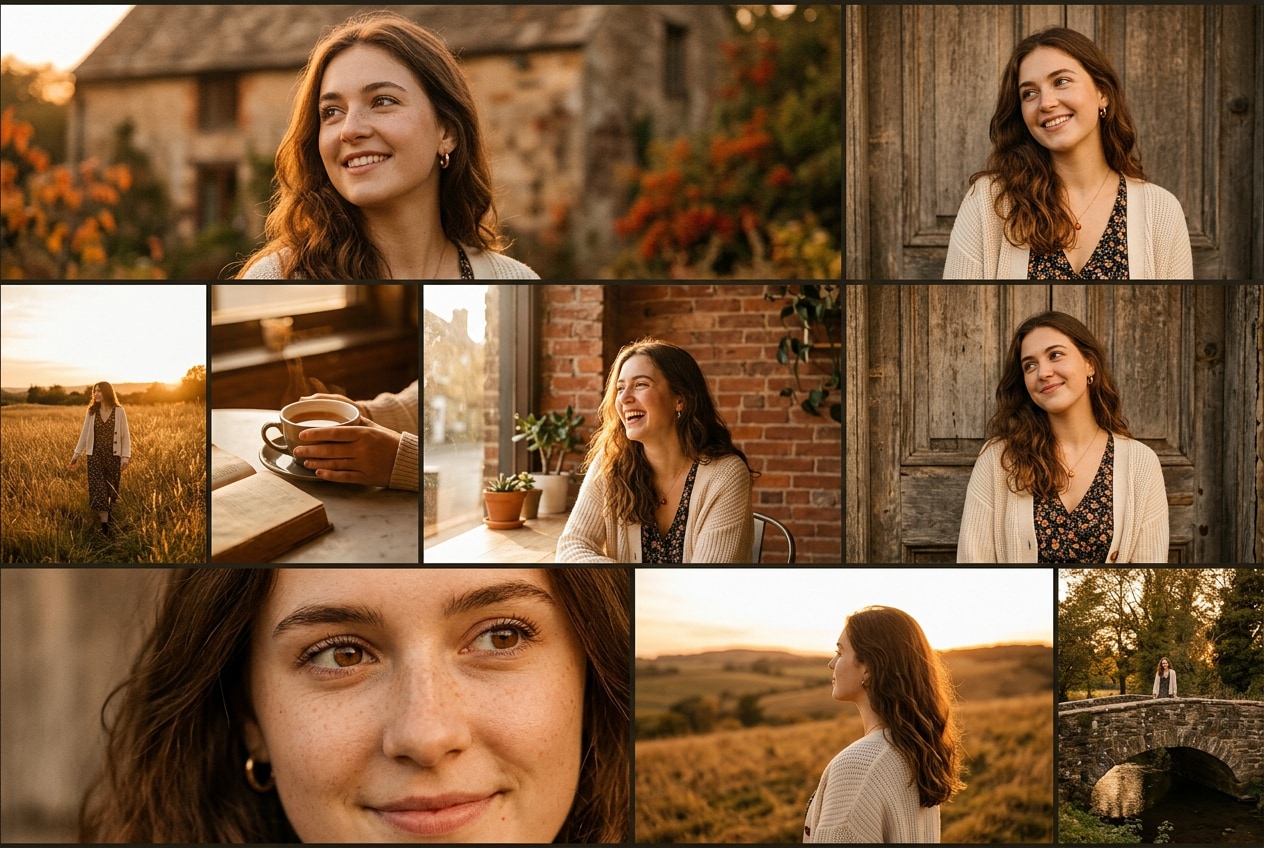 Versatile warm toned cinematic prompt for photo editing