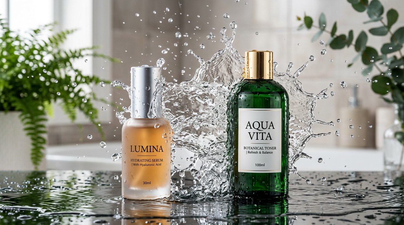 Elevate product photography with water-splash image prompts