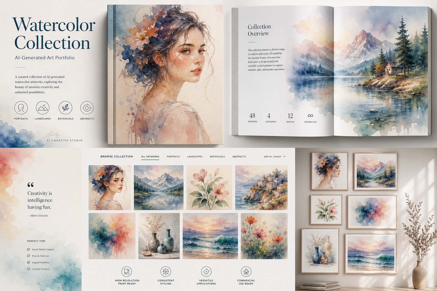 Craft your own watercolor prompts book