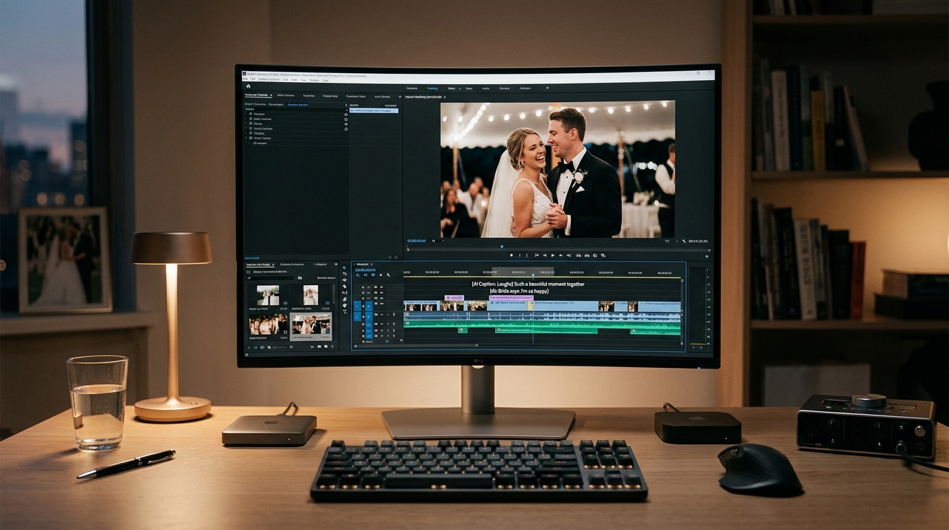 Effortless AI subtitle generation for wedding videos