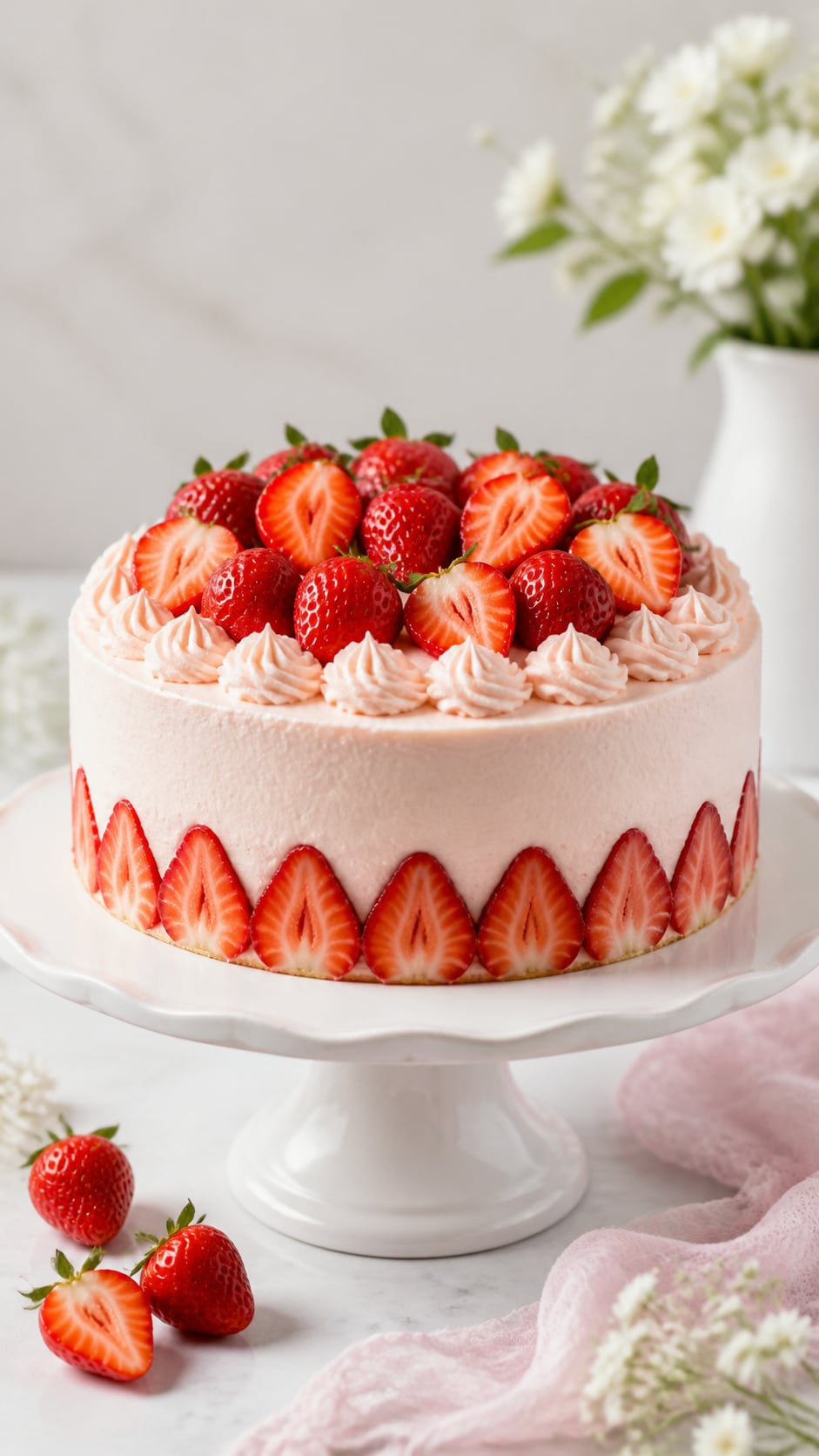 strawberry cake prompts