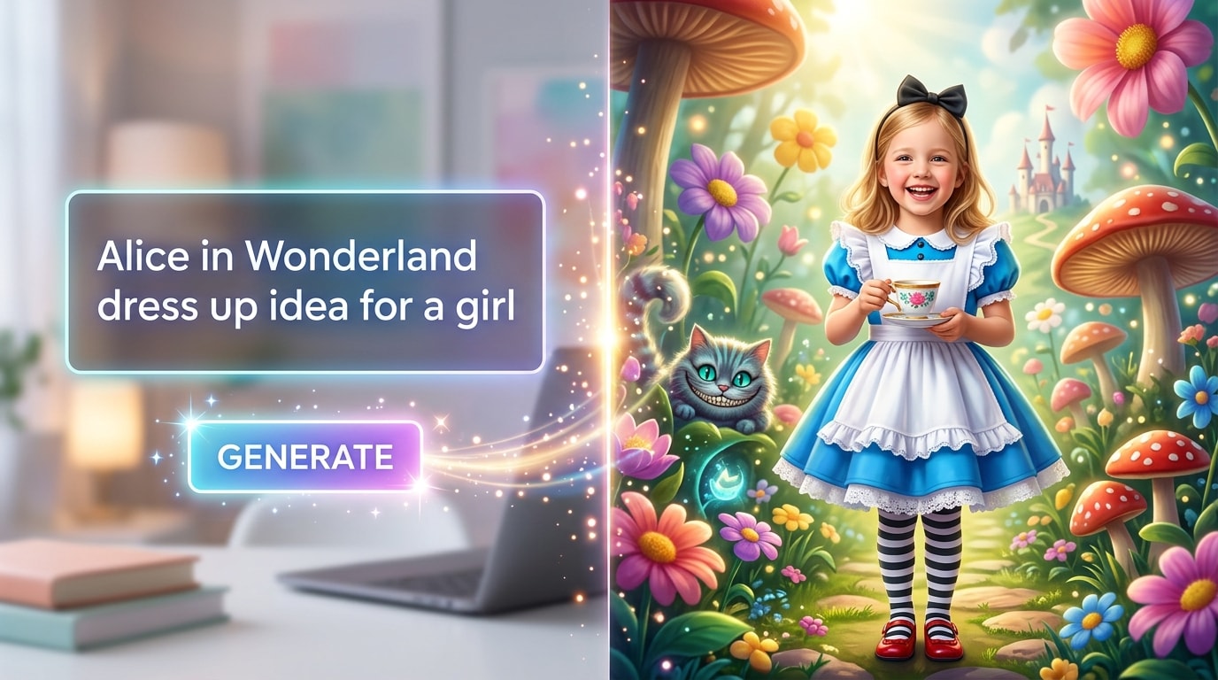 AI generated image of a book character