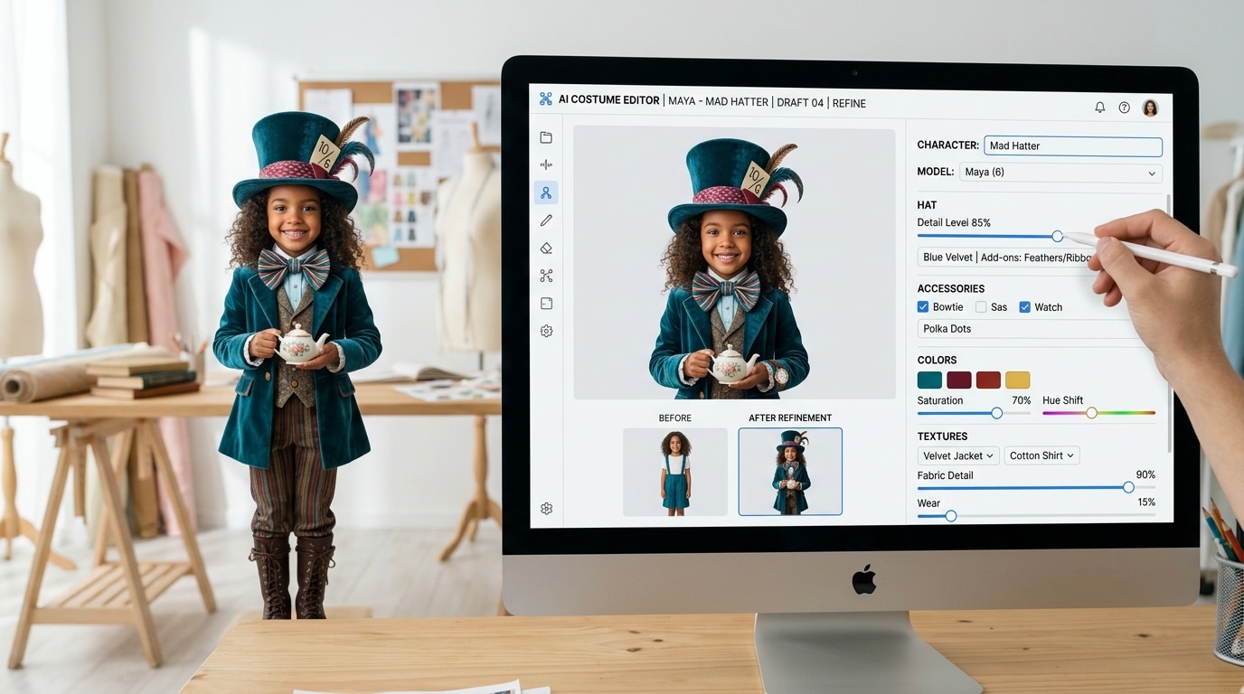 An animated video of a book character