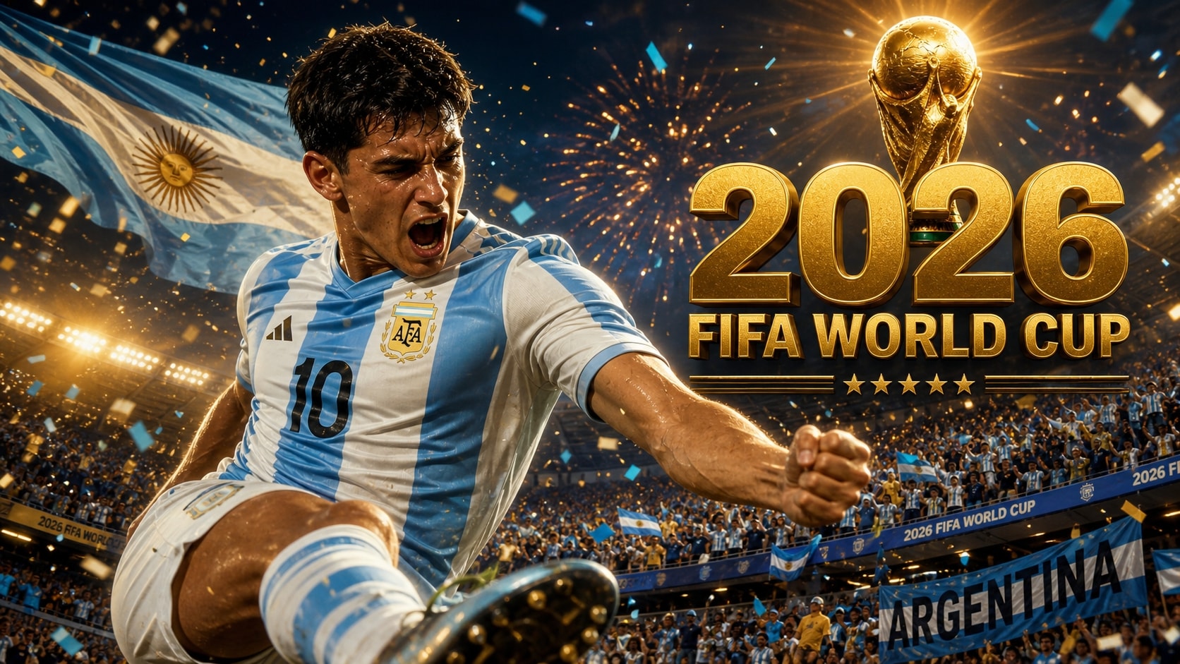 Generate a 2026 fifa world cup 3d poster prompt