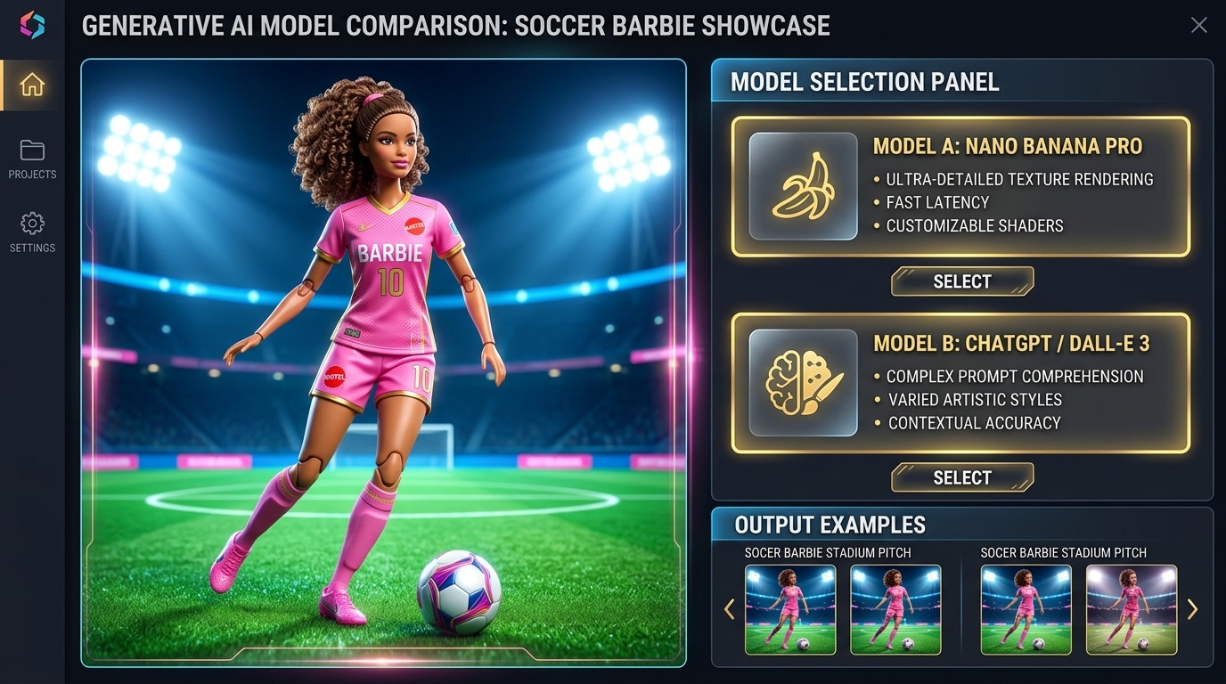 Generate soccer barbie portraits with Filmora AI